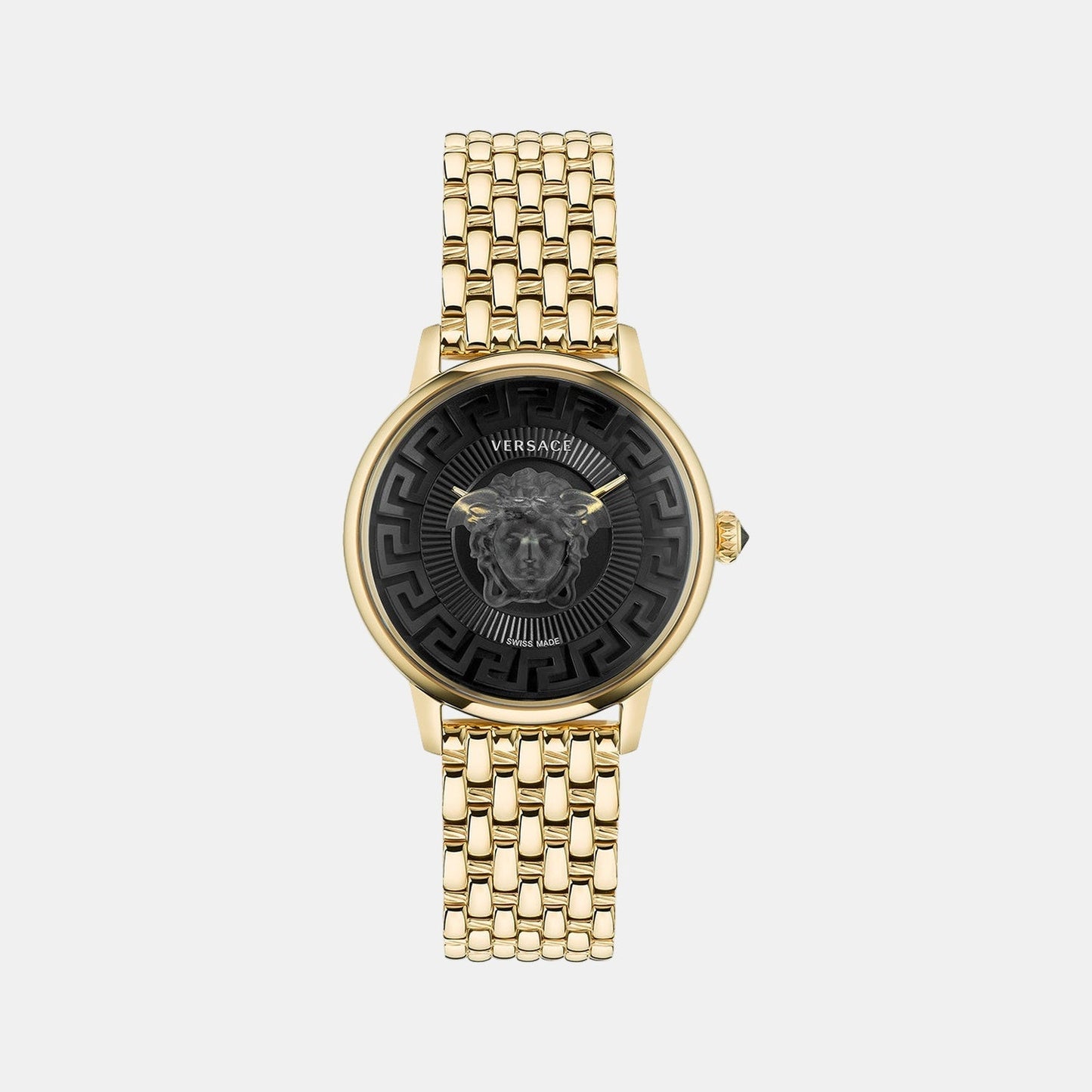 Medusa Alchemy(Wc-6F) Women Quartz Black Dial Analog Stainless Steel Watch VE6F00523