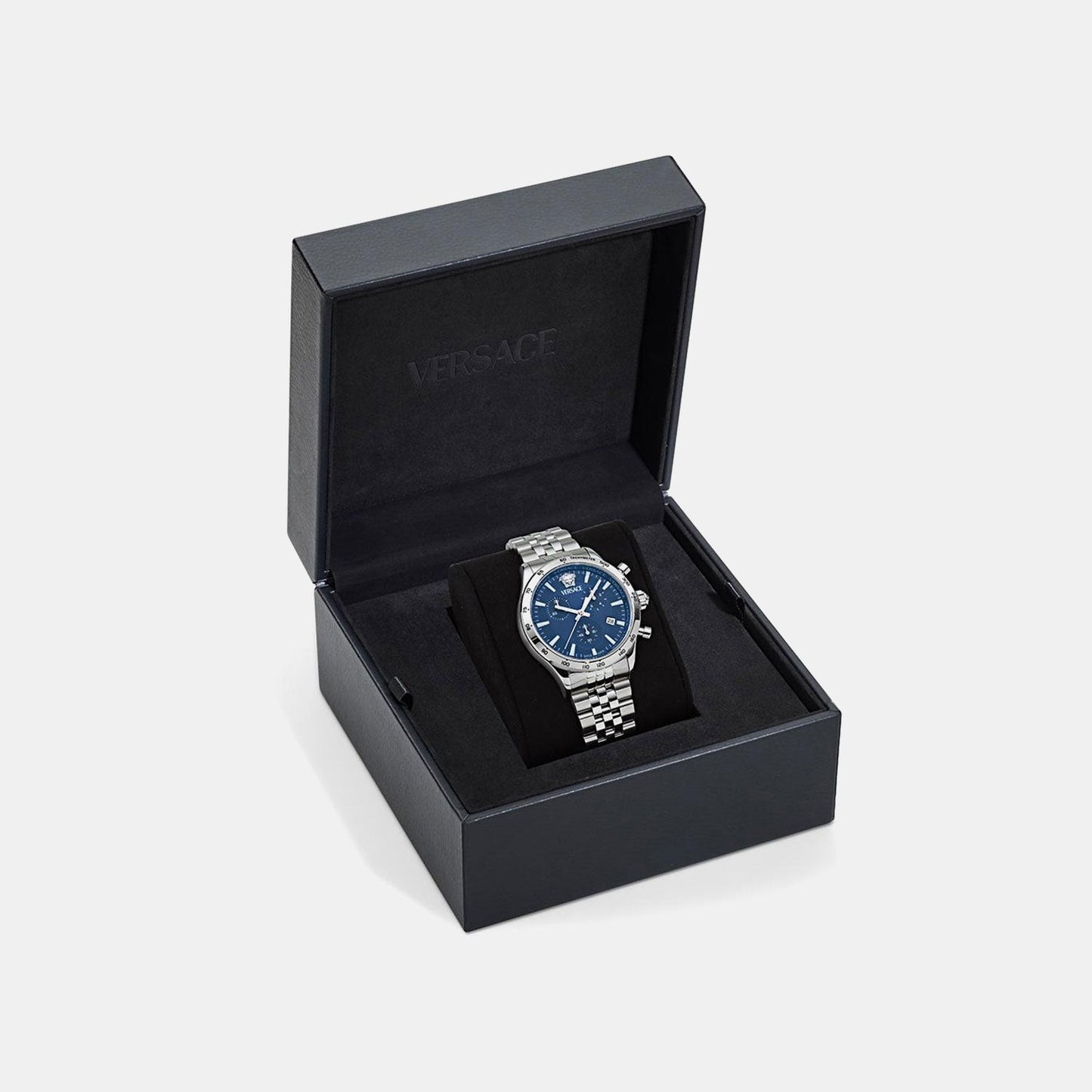 Men Quartz Blue Dial Chronograph Stainless Steel Watch VECFA0124