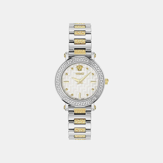 Greca Women Quartz Silver Dial Analog Stainless Steel Watch VEKLA0325