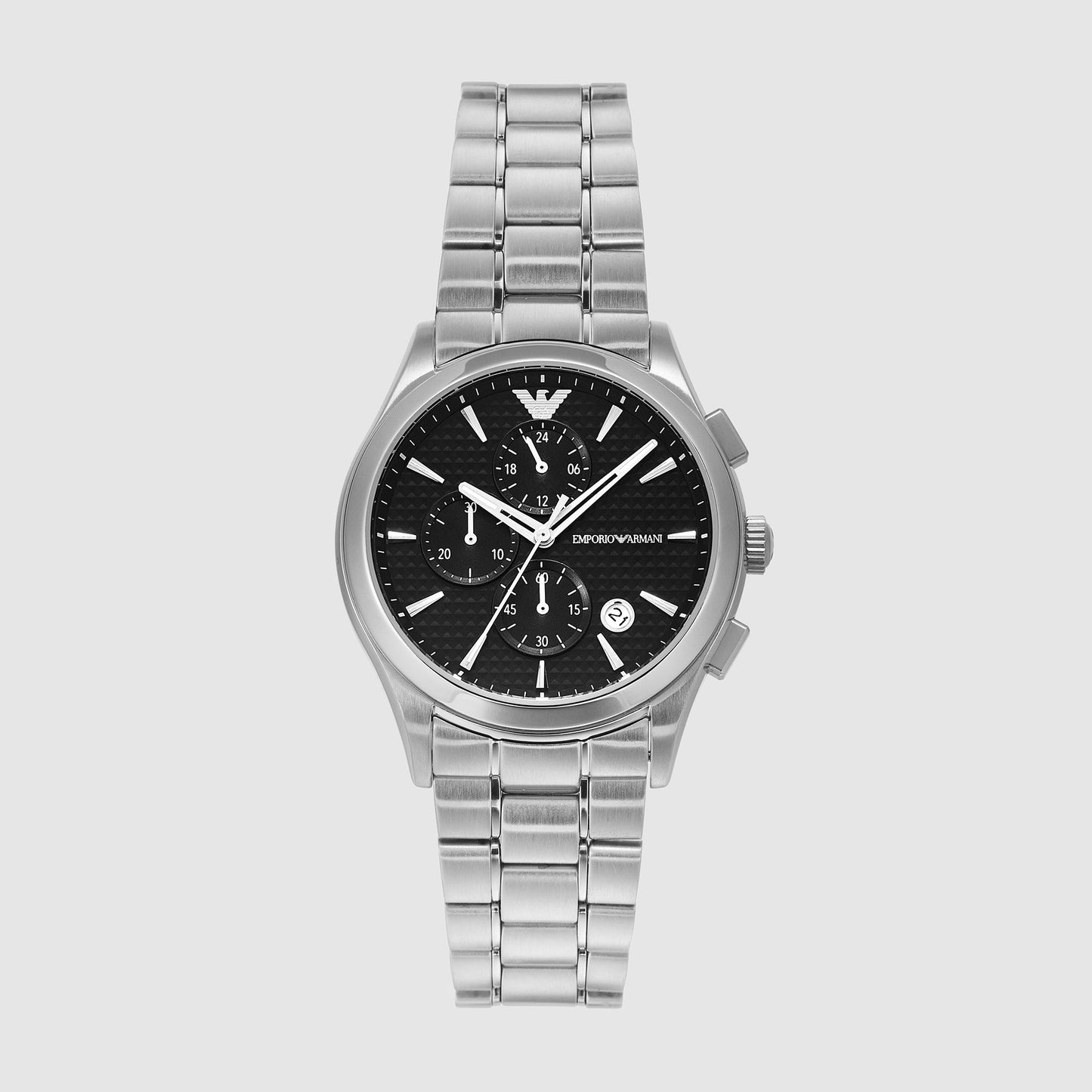 Paolo Men Quartz Black Dial Chronograph Stainless Steel Watch AR11602