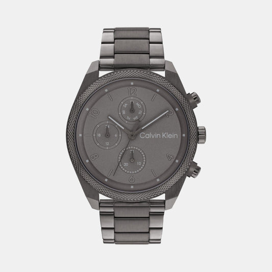 Impact Men Quartz Grey Dial Chronograph Stainless Steel Watch 25200462