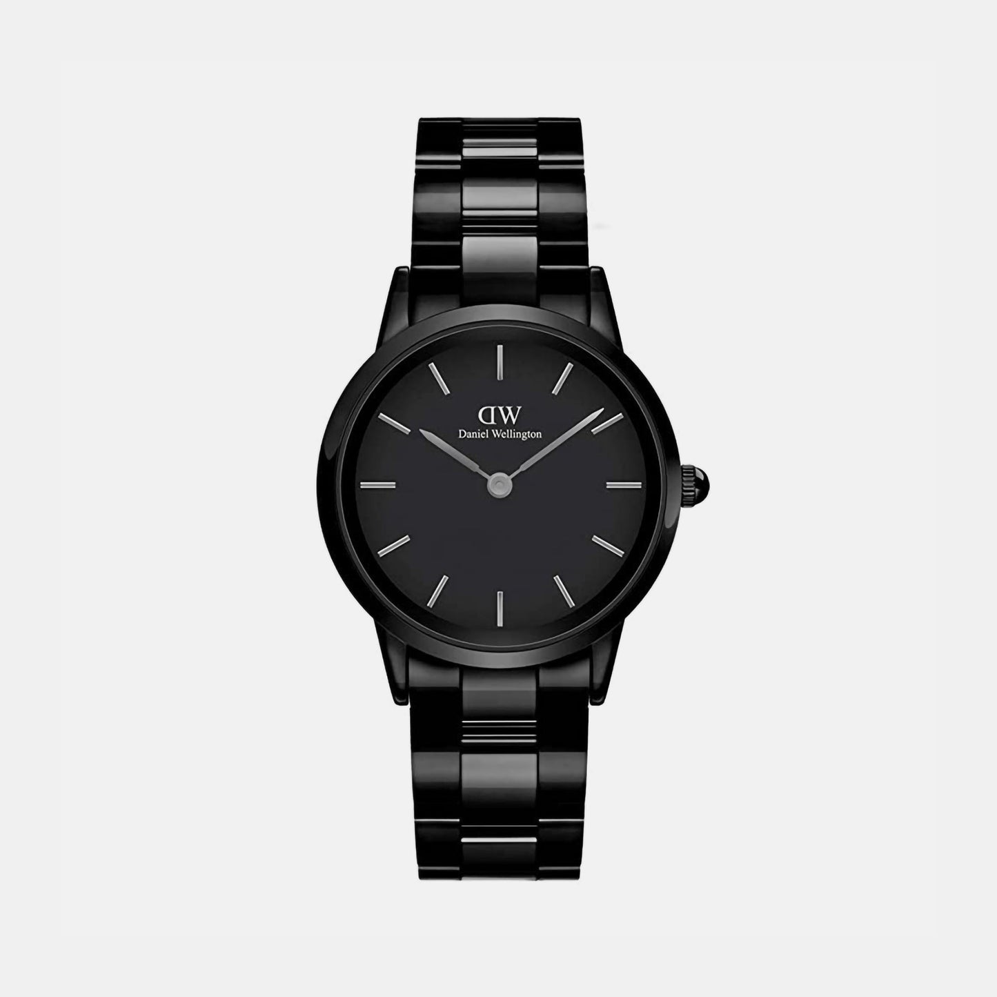 Iconic Women Quartz Black Dial Analog Stainless Steel Watch DW00100414K