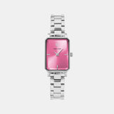 Ariane Women Quartz Pink Dial Analog Stainless Steel Watch 005P651
