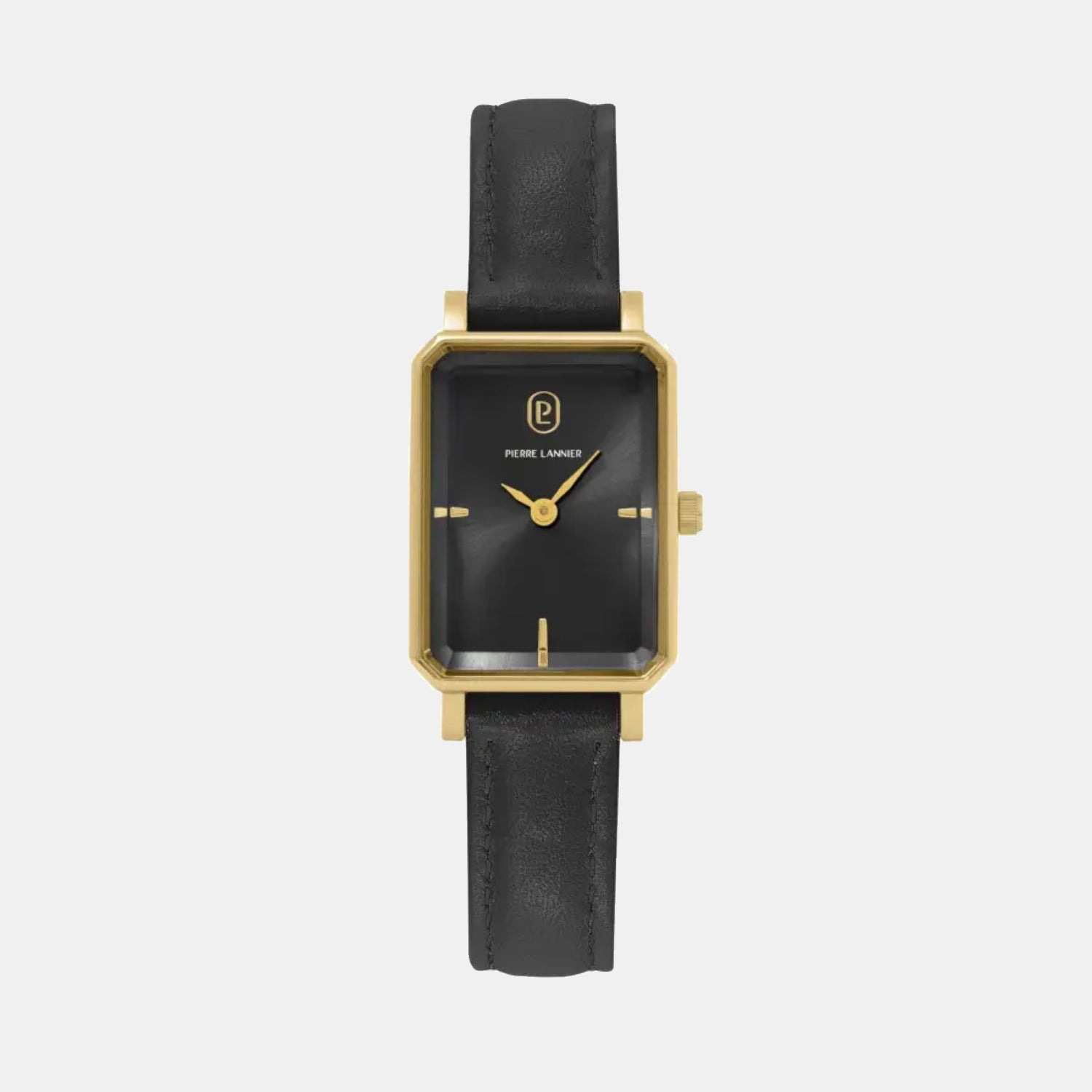 Ariane Women Quartz Black Dial Analog Leather Watch 006L533