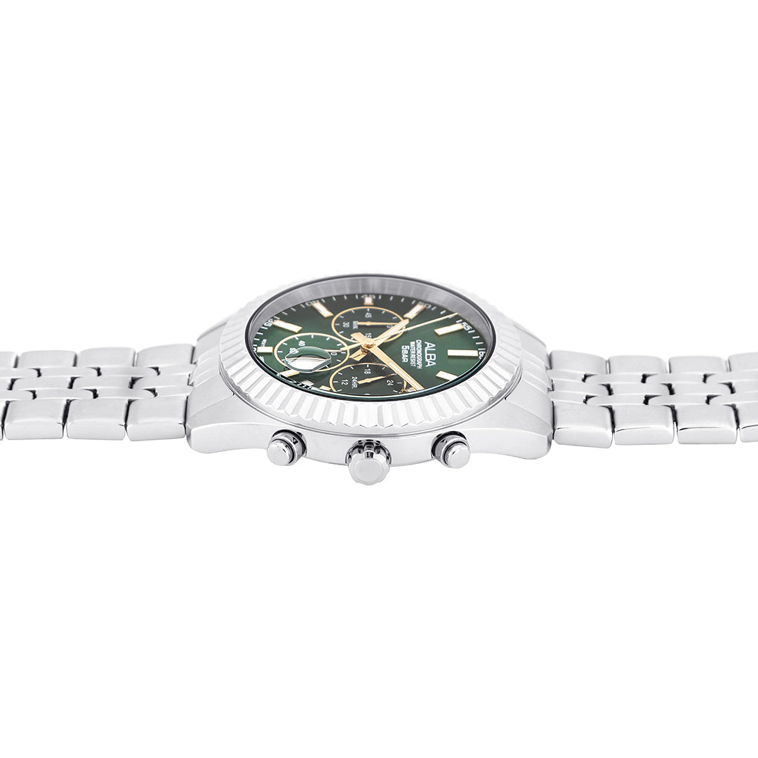 Alba AT3H15X1 Forest Green Dial Chronograph