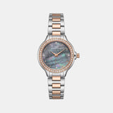 Women Quartz Grey Dial Analog Metal Watch 2015E-M1305