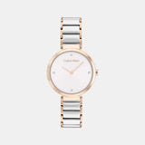 Minimalistic T Bar Women Quartz Silver Dial Analog Stainless Steel Watch 25200139