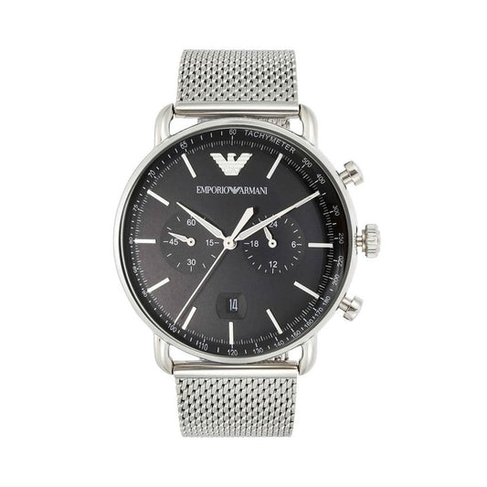 EMPORIO ARMANI AR11104 Black Aviator Watch For Men