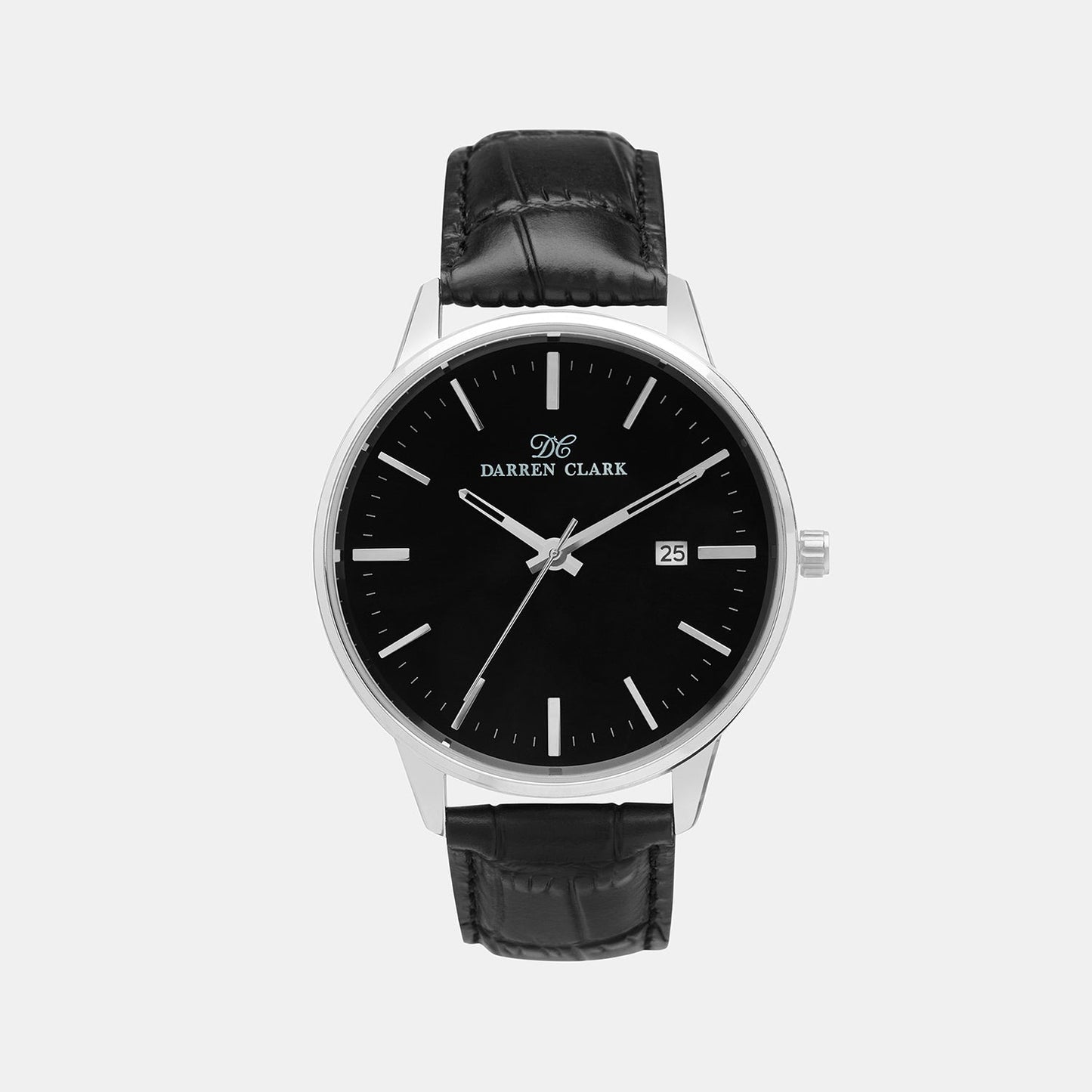 Men Quartz Black Dial Analog Leather Watch 1001F-L0104