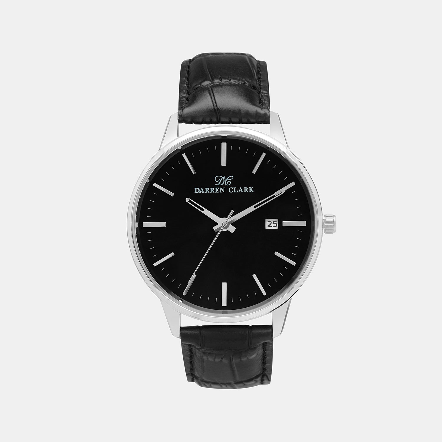 Men Quartz Black Dial Analog Leather Watch 1001F-L0104