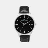 Men Quartz Black Dial Analog Leather Watch 1001F-L0104