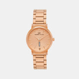Men Quartz Rose Gold Dial Analog Stainless Steel Watch 1002C-M0307