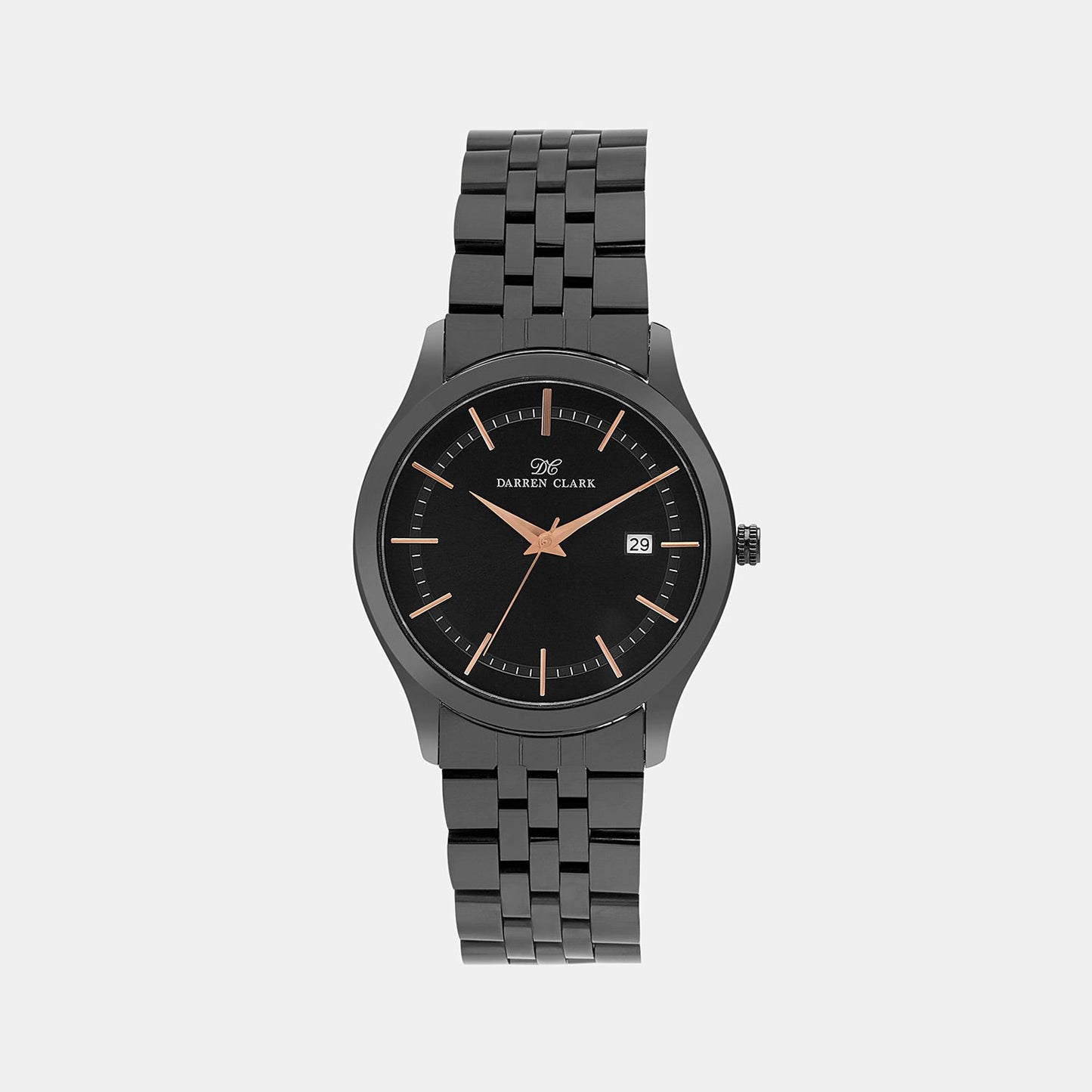 Men Quartz Black Dial Analog Stainless Steel Watch 1003F-M0404