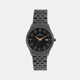 Men Quartz Black Dial Analog Stainless Steel Watch 1003F-M0404