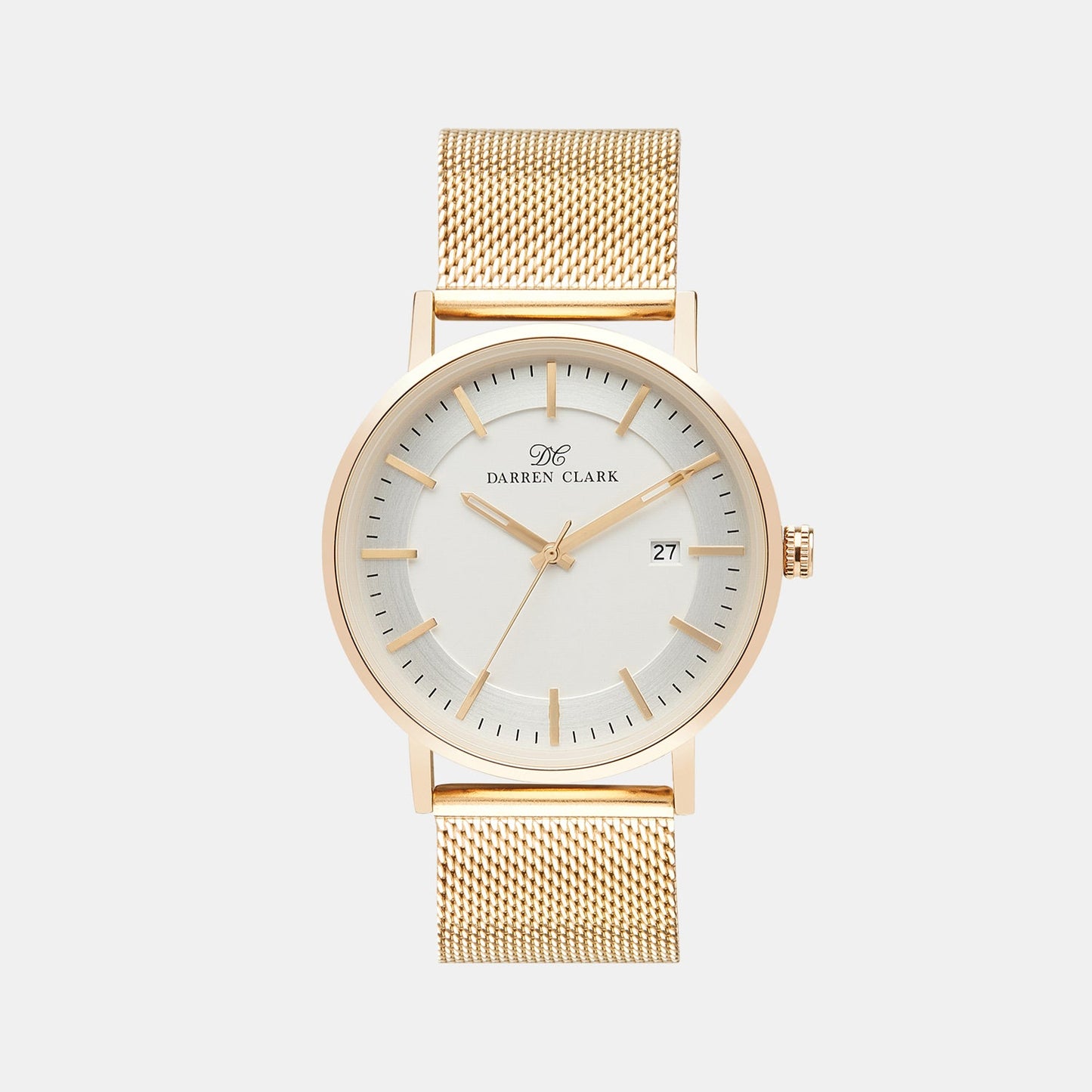 Men Quartz Silver Dial Analog Mesh Watch 1004C-E0302