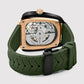 Aventus Men Automatic Green Dial Analog Silicone Watch 101-P31412