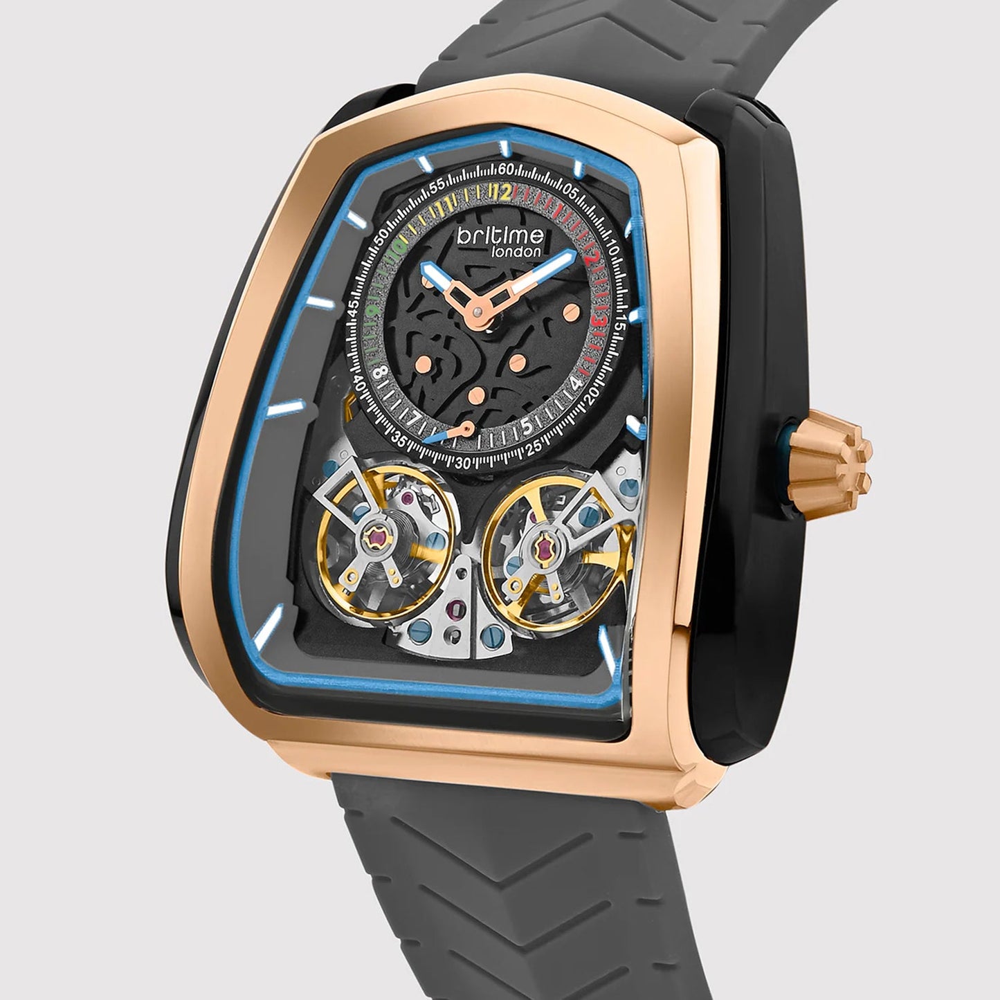 Aventus Men Automatic Black Dial Analog Silicone Watch 101-P31509