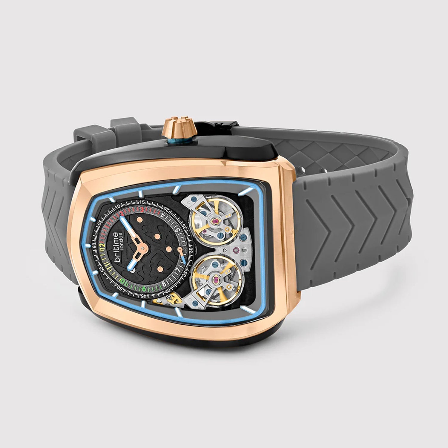 Aventus Men Automatic Black Dial Analog Silicone Watch 101-P31509