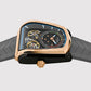 Aventus Men Automatic Black Dial Analog Silicone Watch 101-P31509