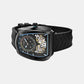 Aventus Men Automatic Black Dial Analog Silicone Watch 101-P40406