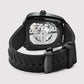 Aventus Men Automatic Black Dial Analog Silicone Watch 101-P40406