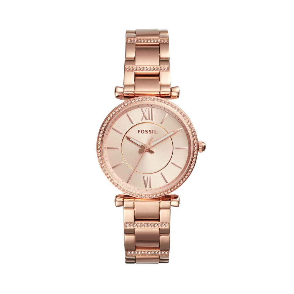 Fossil Analog Rose Gold Dial Women's Watch-ES4301