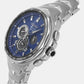 Coutura Men Solar Blue Dial Chronograph Stainless Steel Watch SSC749P1