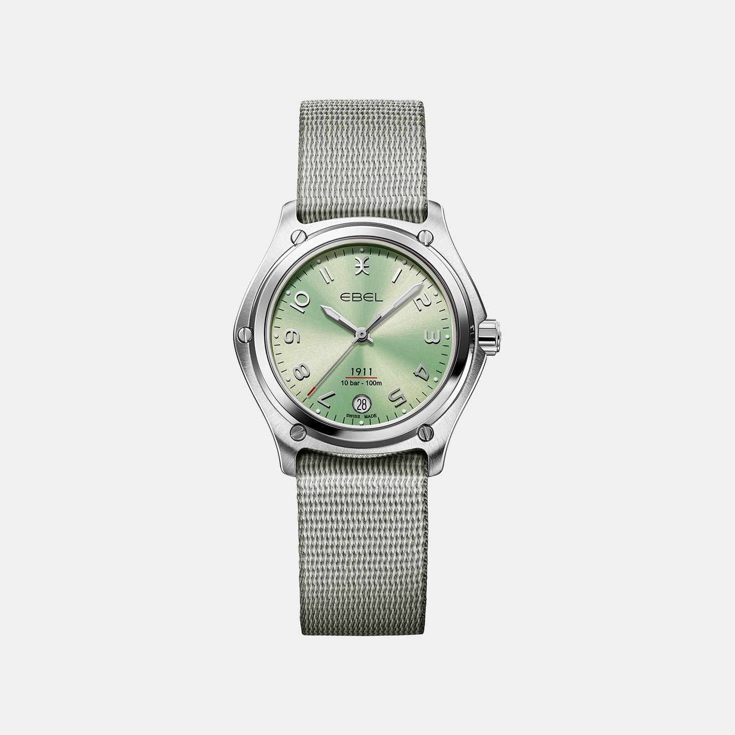 1911 Women Quartz Green Dial Analog Stainless Steel Watch 1216579