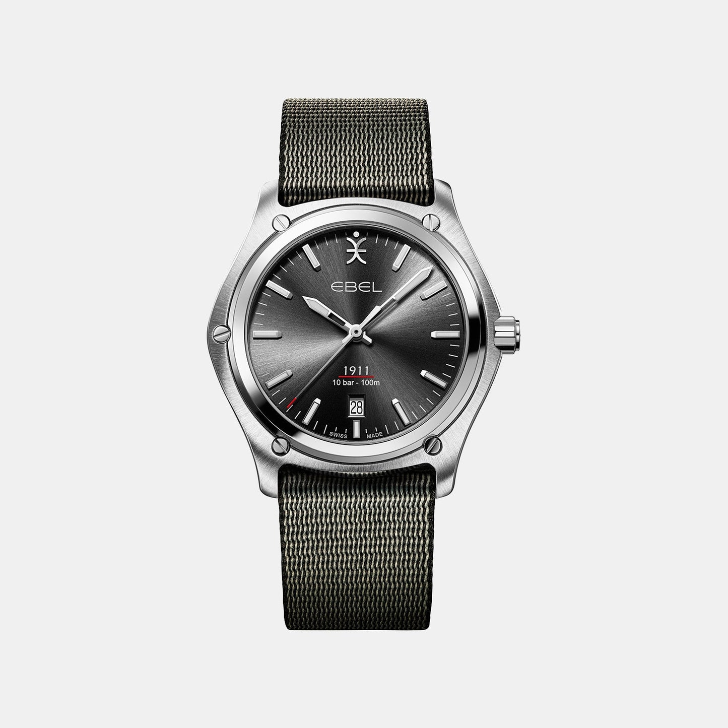 1911 Men Quartz Grey Dial Analog Stainless Steel Watch 1216583