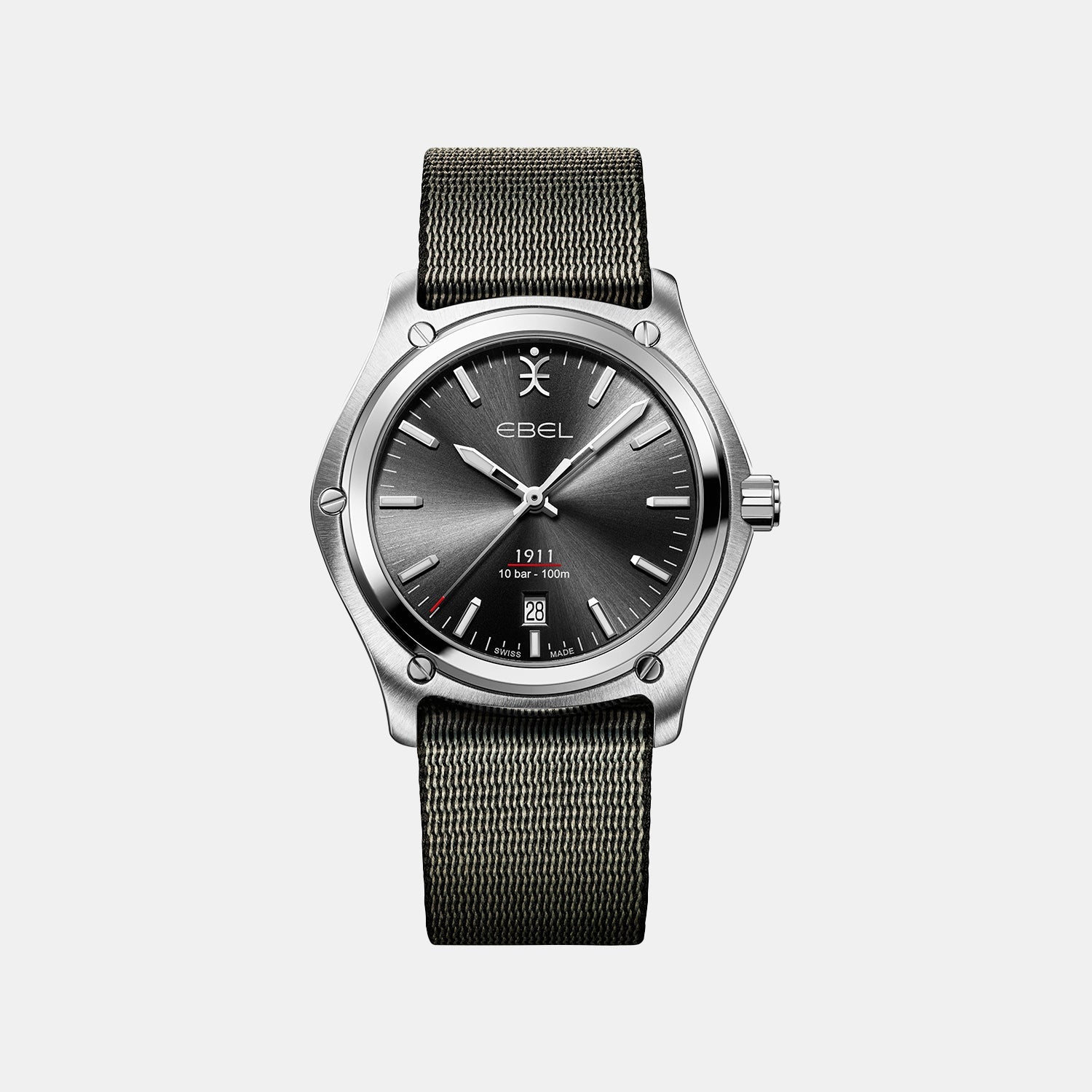 1911 Men Quartz Grey Dial Analog Stainless Steel Watch 1216583