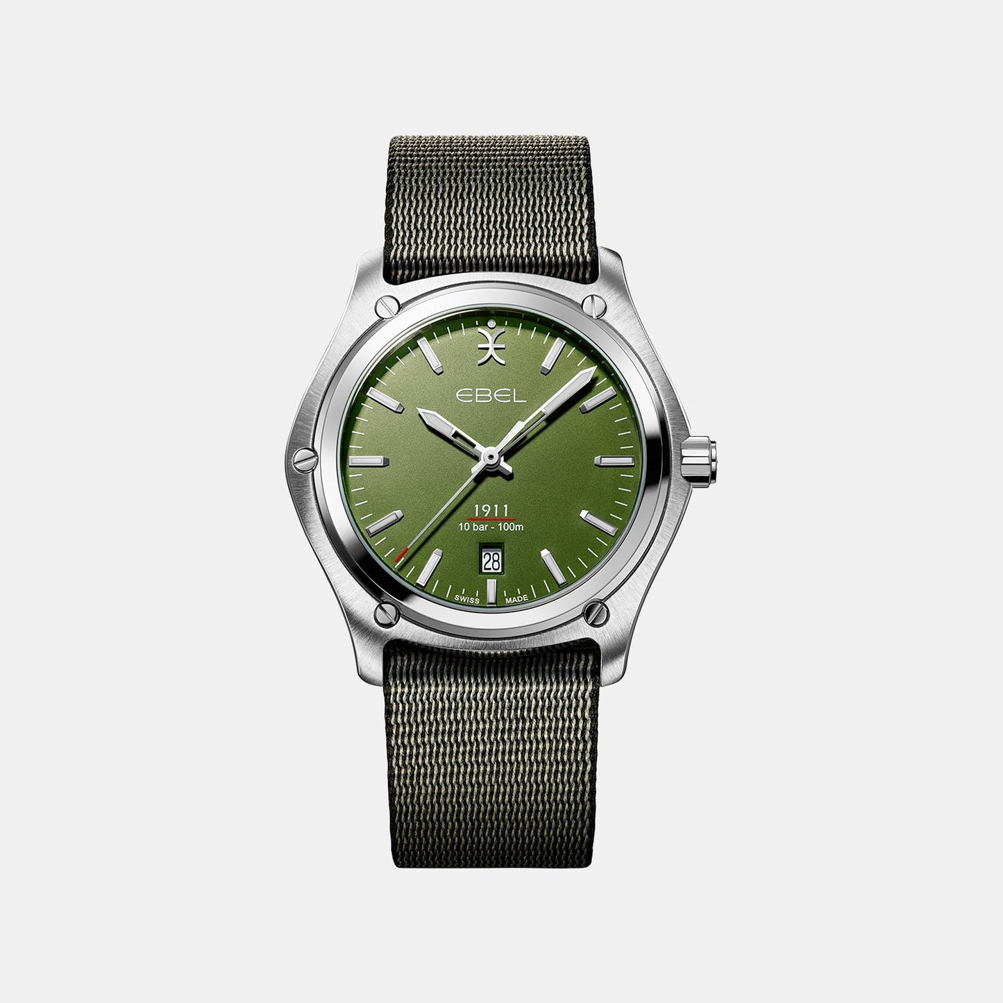 1911 Men Quartz Green Dial Analog Stainless Steel Watch 1216584