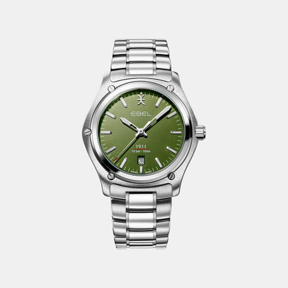 1911 Men Quartz Green Dial Analog Stainless Steel Watch 1216584