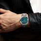 1911 Men Quartz Blue Dial Analog Stainless Steel Watch 1216585