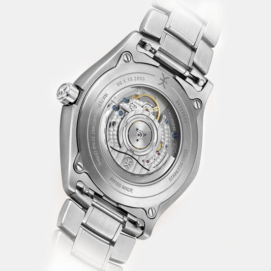 1911 Men Automatic Blue Dial Analog Stainless Steel Watch 1216587