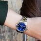 Discovery Women Quartz Blue Dial Analog Stainless Steel Watch 1216620