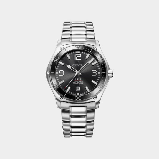 1911 Men Automatic Black Dial Analog Stainless Steel Watch 1216675