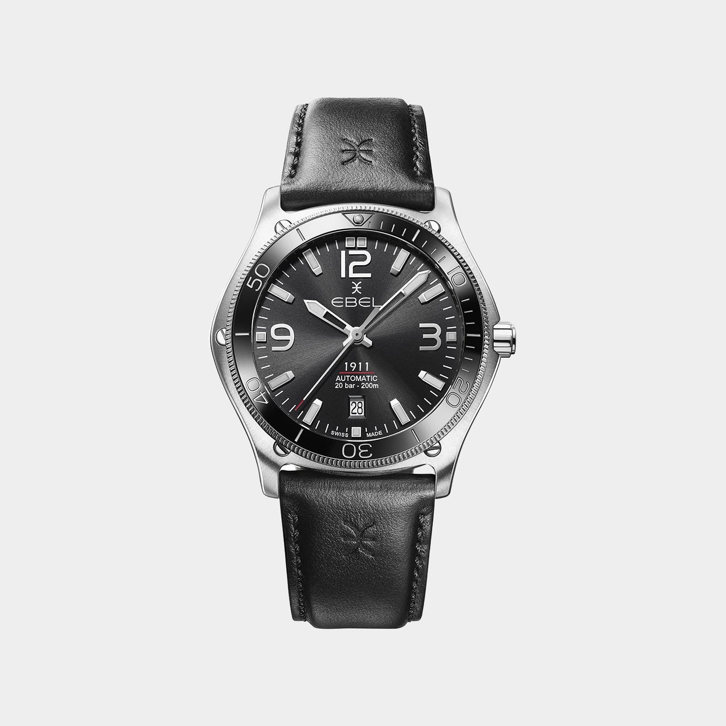 1911 Men Automatic Black Dial Analog Stainless Steel Watch 1216675