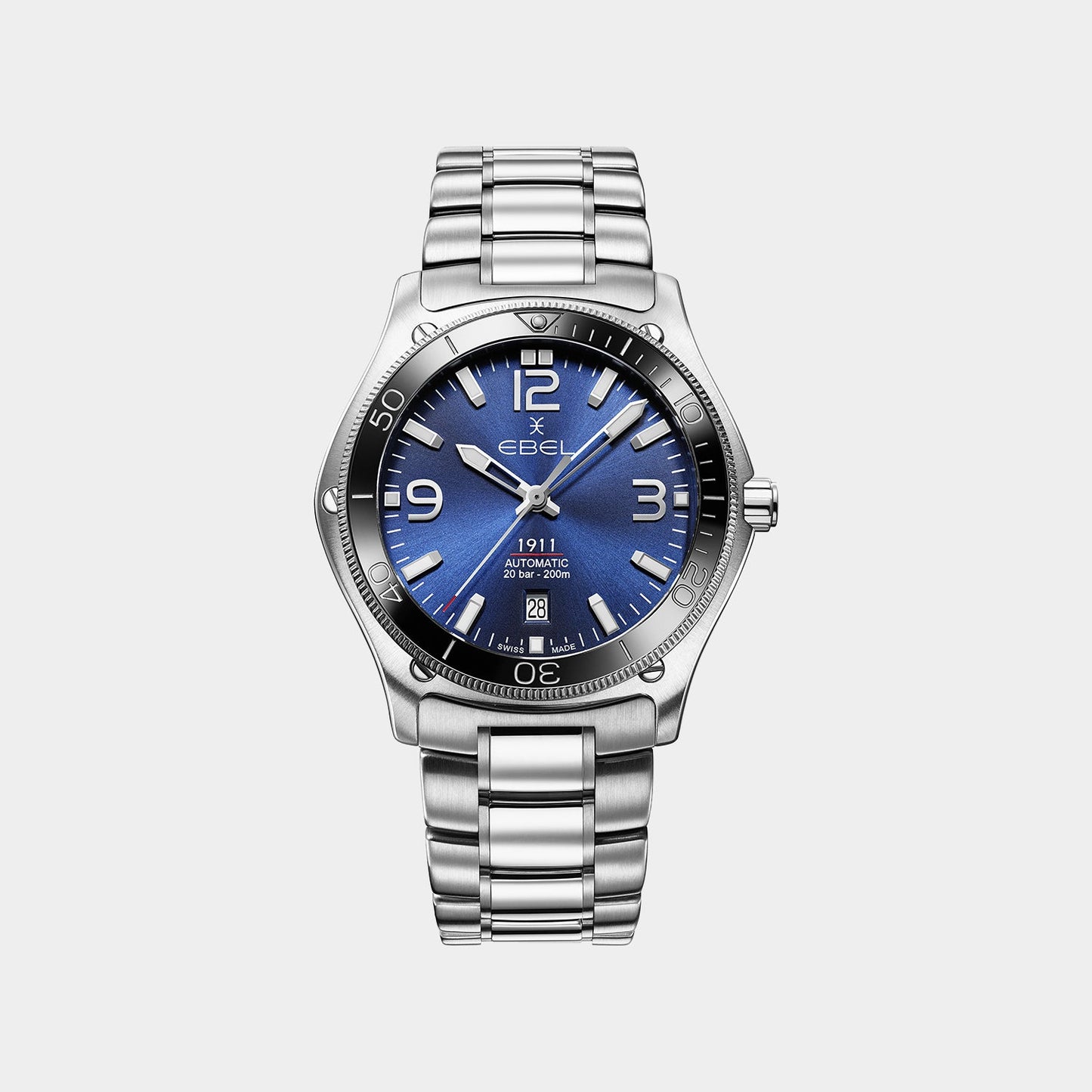 1911 Men Automatic Blue Dial Analog Stainless Steel Watch 1216676
