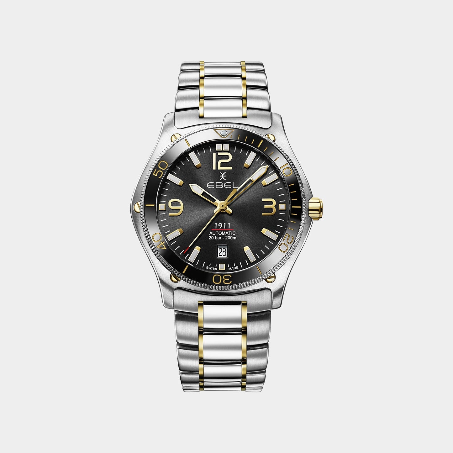 1911 Men Automatic Black Dial Analog Stainless Steel Watch 1216677