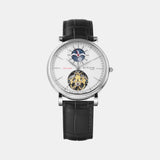 Jupiter Men Automatic Silver Dial Analog Leather Watch 127-L10306