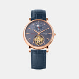 Jupiter Men Automatic Blue Dial Analog Leather Watch 127-L30507