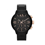 Armani Exchange Atlc Chronograph Black Dial Black Ion-Plated Mens Watch AX1350