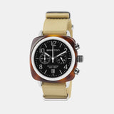 Clubmaster Classic Women Quartz Black Dial Chronograph NATO Watch 13140.SA.T.1.NK