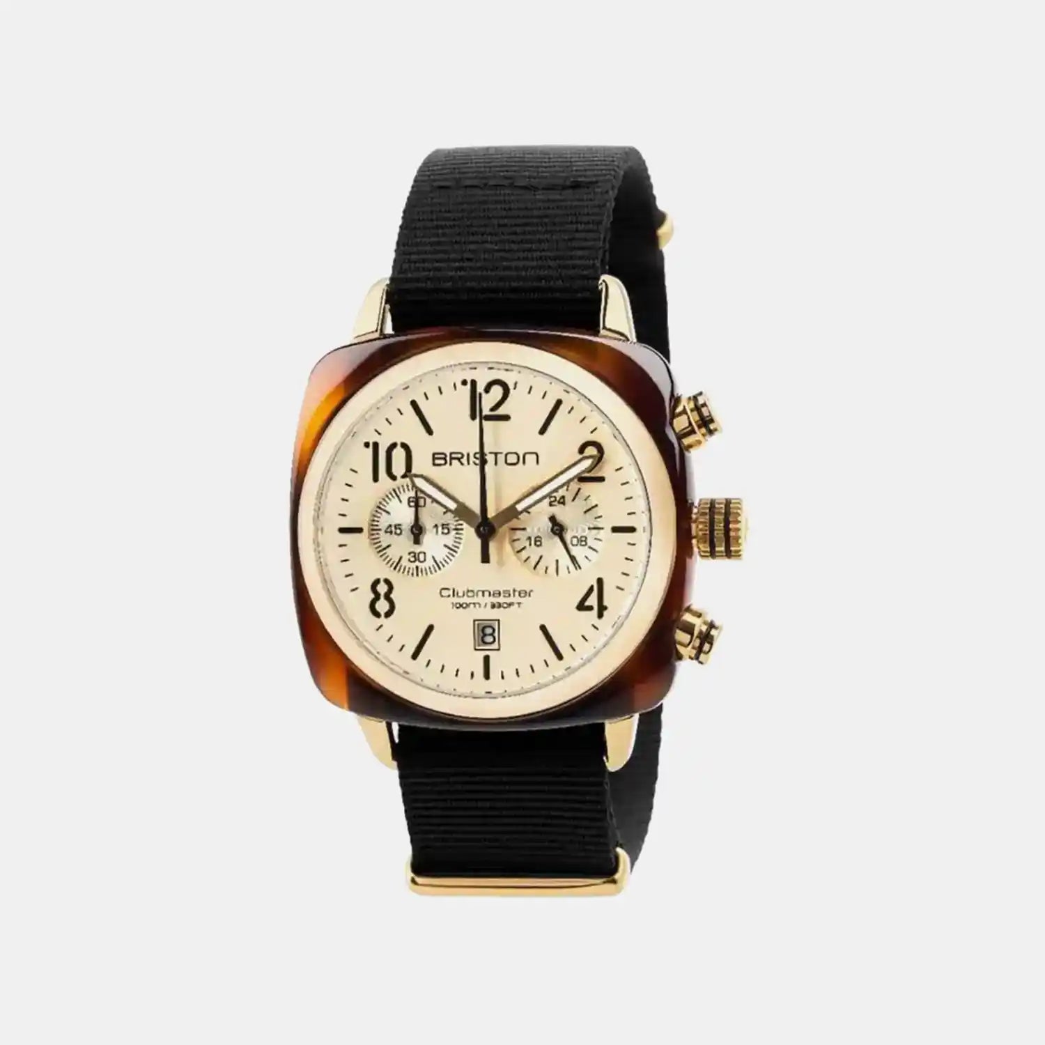 Clubmaster Classic Unisex Quartz Champagne Dial Chronograph NATO Watch 14140.PYA.T.7.NB