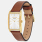 Unisex Quartz Silver Dial Analog Leather Watch 14400044