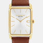 Unisex Quartz Silver Dial Analog Leather Watch 14400044