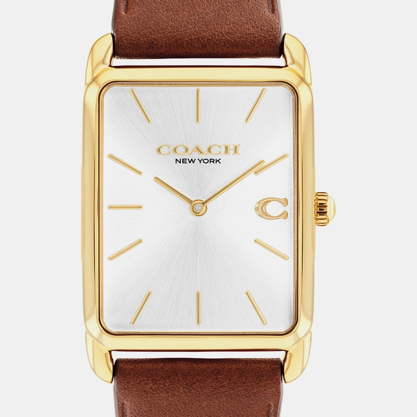Unisex Quartz Silver Dial Analog Leather Watch 14400044