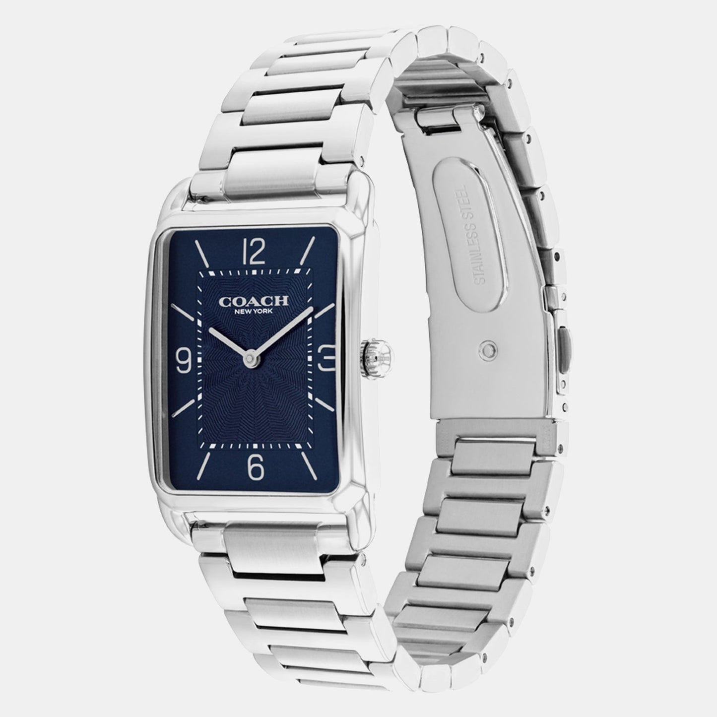Men Quartz Blue Dial Analog Stainless Steel Watch 14400046
