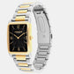 Unisex Quartz Black Dial Analog Stainless Steel Watch 14400050