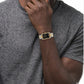 Unisex Quartz Black Dial Analog Stainless Steel Watch 14400050
